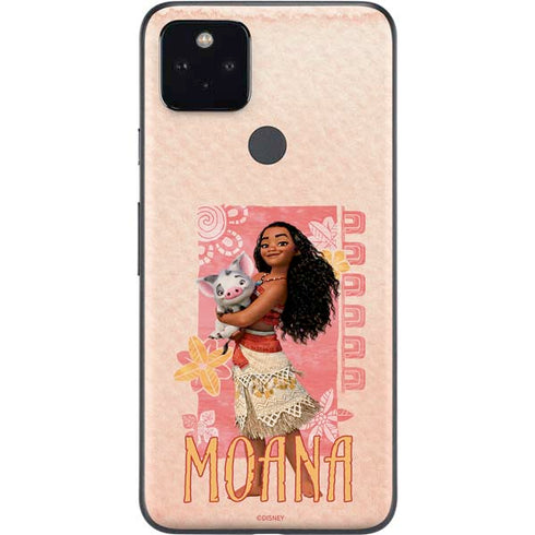 Disney Princess Moana and Pua Google Pixel 5a Skin
